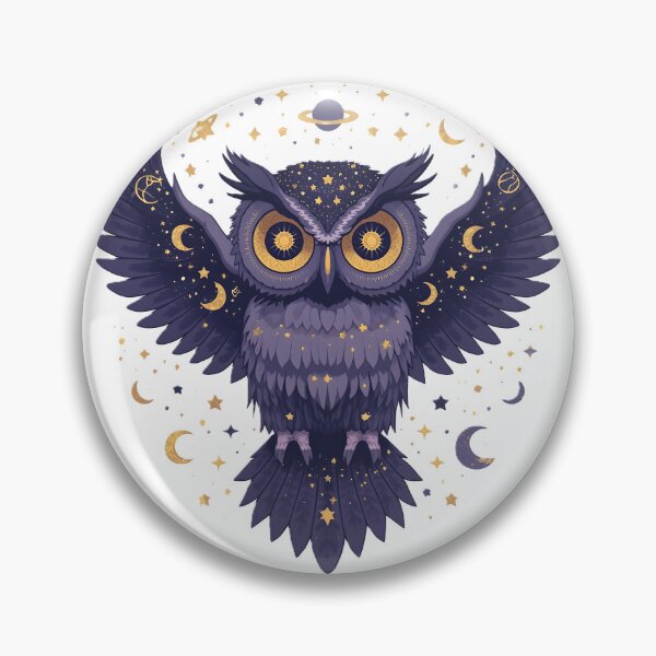 Item preview, Mystical Cosmic Owl with Golden Eyes | Celestial Galaxy Owl Fantasy Art designed and sold by dreamz-world.