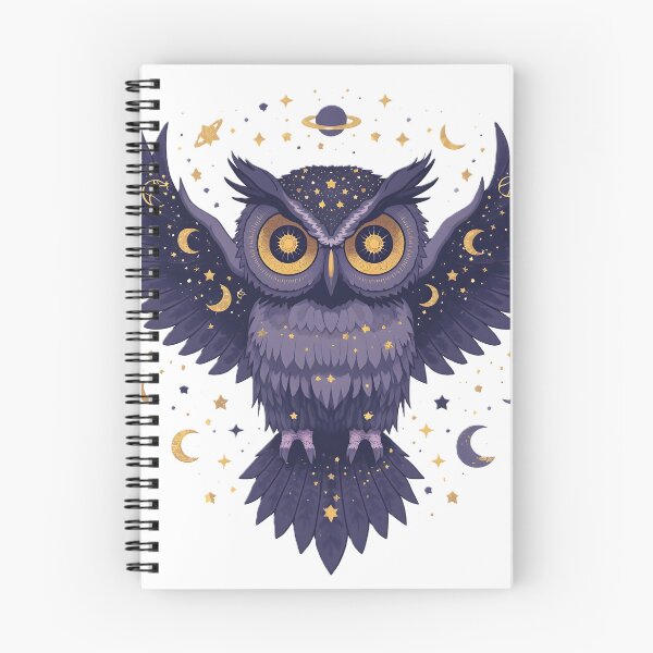 Item preview, Mystical Cosmic Owl with Golden Eyes | Celestial Galaxy Owl Fantasy Art designed and sold by dreamz-world.