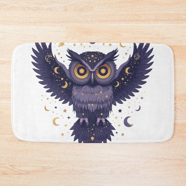 Item preview, Mystical Cosmic Owl with Golden Eyes | Celestial Galaxy Owl Fantasy Art designed and sold by dreamz-world.