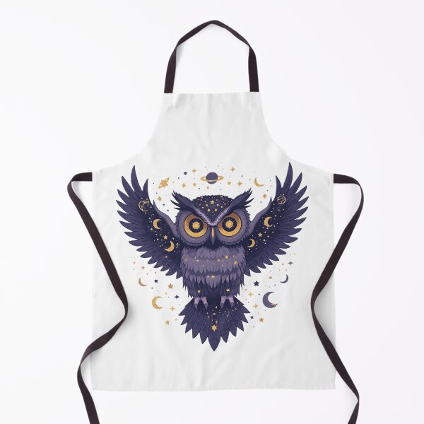 Item preview, Mystical Cosmic Owl with Golden Eyes | Celestial Galaxy Owl Fantasy Art designed and sold by dreamz-world.