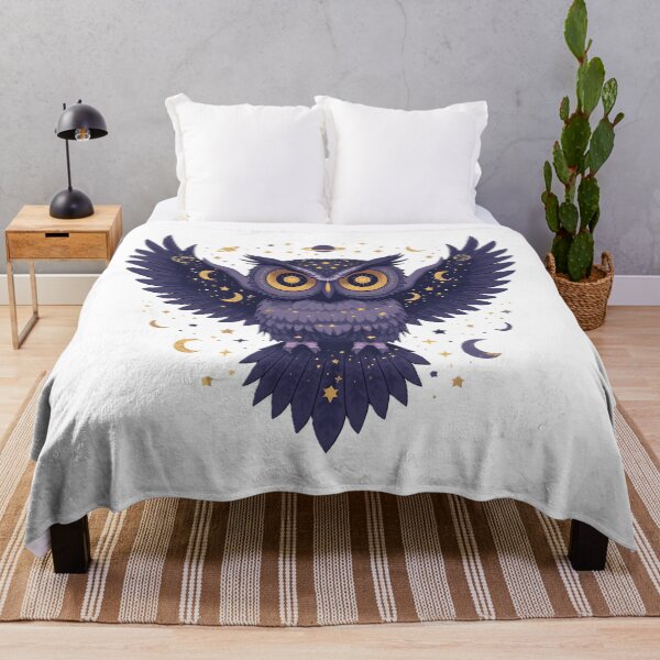 Item preview, Mystical Cosmic Owl with Golden Eyes | Celestial Galaxy Owl Fantasy Art designed and sold by dreamz-world.