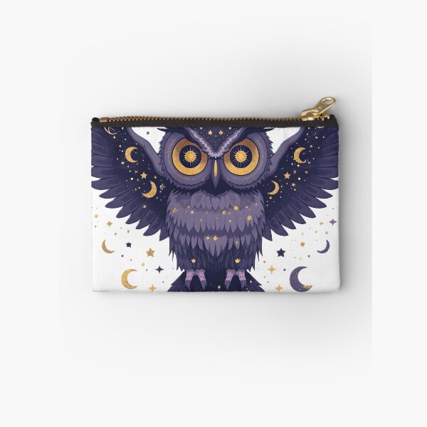 Item preview, Mystical Cosmic Owl with Golden Eyes | Celestial Galaxy Owl Fantasy Art designed and sold by dreamz-world.