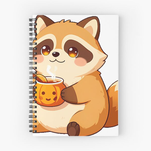 Item preview, Cute Tanuki Kit with Pumpkin Spice Cider Cauldron Mug designed and sold by pumsquare.