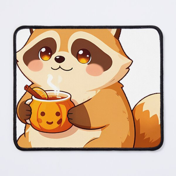 Item preview, Cute Tanuki Kit with Pumpkin Spice Cider Cauldron Mug designed and sold by pumsquare.