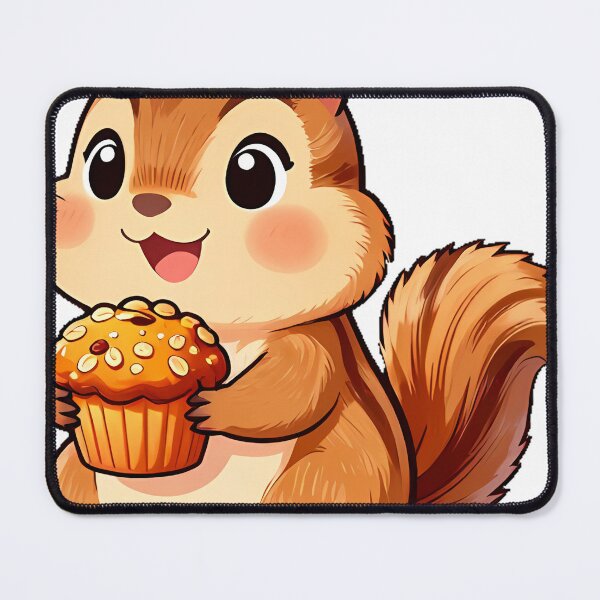 Item preview, Cute Chipmunk with Pumpkin Spice Muffin designed and sold by pumsquare.