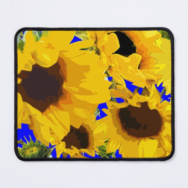 Item preview, Golden Sunflowers Halfdrop on Royal Blue0003ff designed and sold by Art in My Loft.