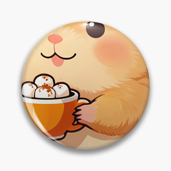 Item preview, Cute Golden Hamster with Mini Pumpkin Spice Cup designed and sold by pumsquare.