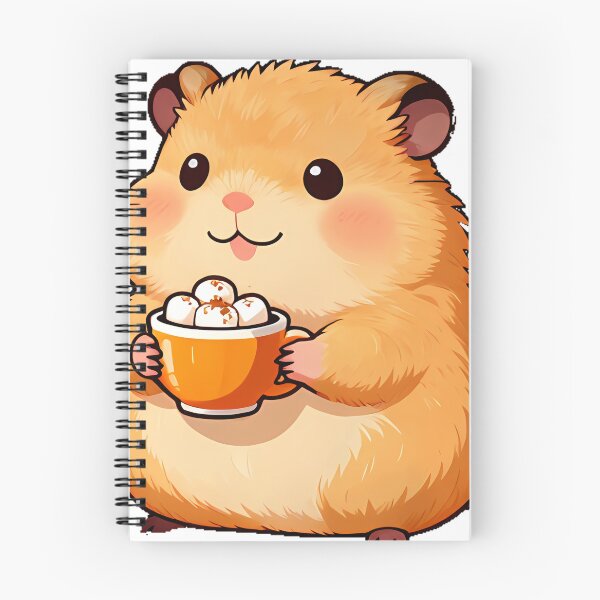 Item preview, Cute Golden Hamster with Mini Pumpkin Spice Cup designed and sold by pumsquare.