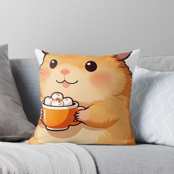 Item preview, Cute Golden Hamster with Mini Pumpkin Spice Cup designed and sold by pumsquare.