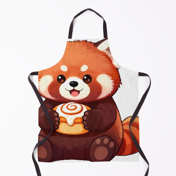 Item preview, Cute Red Panda with Pumpkin Spice Cinnamon Rolls designed and sold by pumsquare.