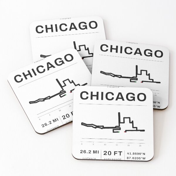 Item preview, Chicago 26.2 Mile Route Map designed and sold by WorldLineStudioDesigns.