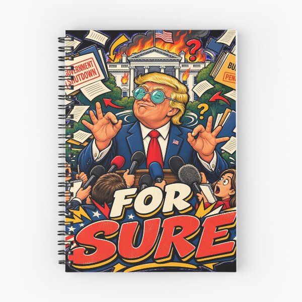 Item preview, Trump For Sure Government Shutdown Washington Satire designed and sold by Retro Whiskers.