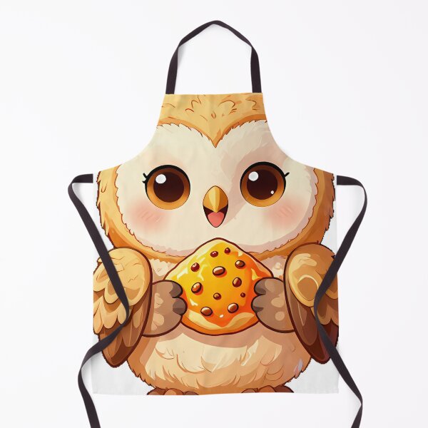 Item preview, Cute Barn Owl Chick with Pumpkin Spice Scone designed and sold by pumsquare.