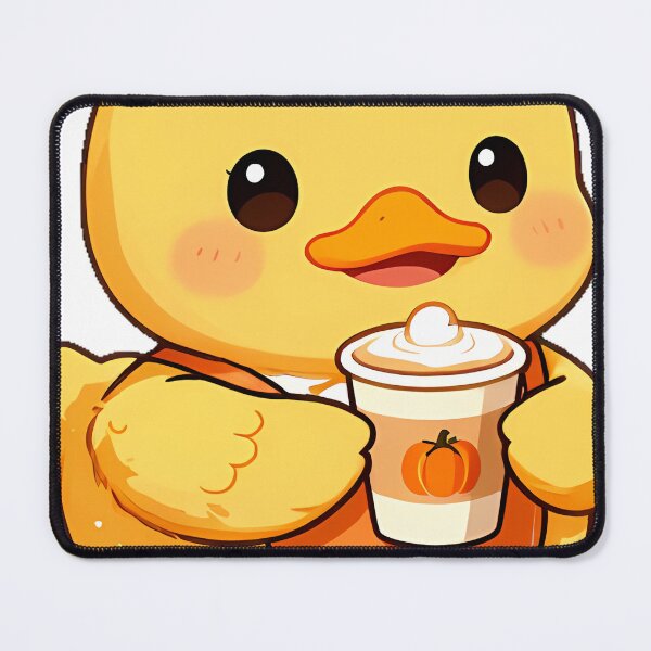 Item preview, Cute Duckling Barista with Pumpkin Spice Cup designed and sold by pumsquare.
