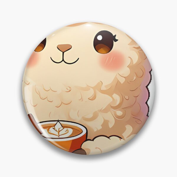 Item preview, Cute Alpaca Cria with Pumpkin Spice Chai Cup designed and sold by pumsquare.