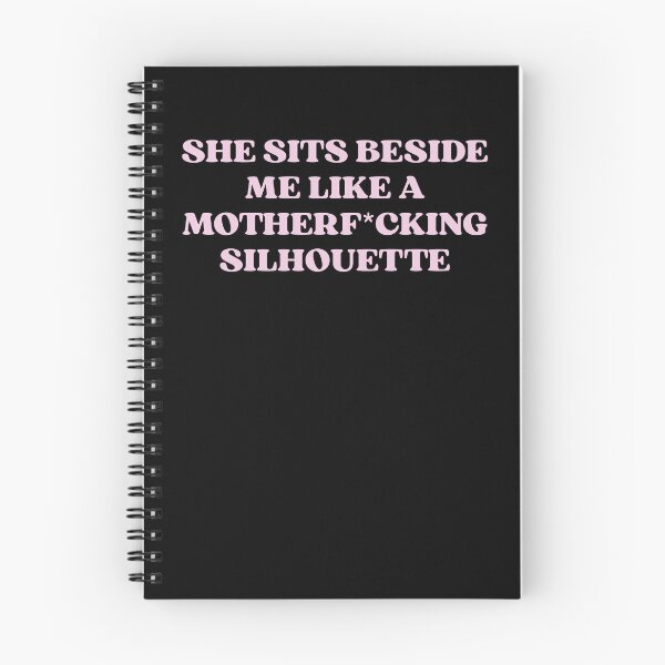 Item preview, She Sits Beside Me Like A Motherf*cking Silhouette Pink Typography designed and sold by eMKa82.