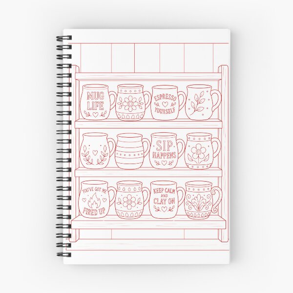 Item preview, Mug Life Shelf Red designed and sold by SamanthaLPottery.