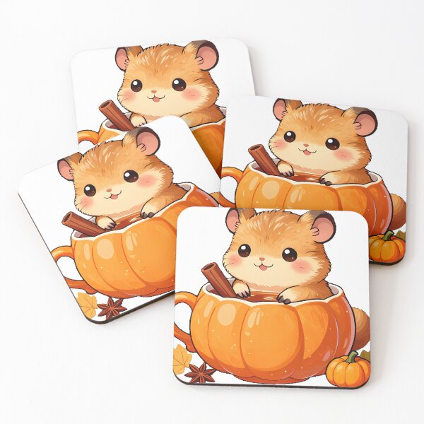 Item preview, Cute Dormouse in Pumpkin Spice Teacup designed and sold by pumsquare.
