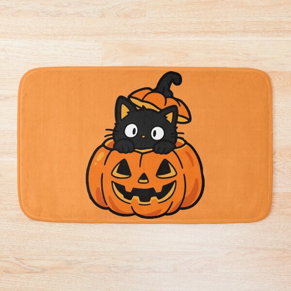 Item preview, Black Cat in a Pumpkin – Cute Halloween Cat designed and sold by MewMade.