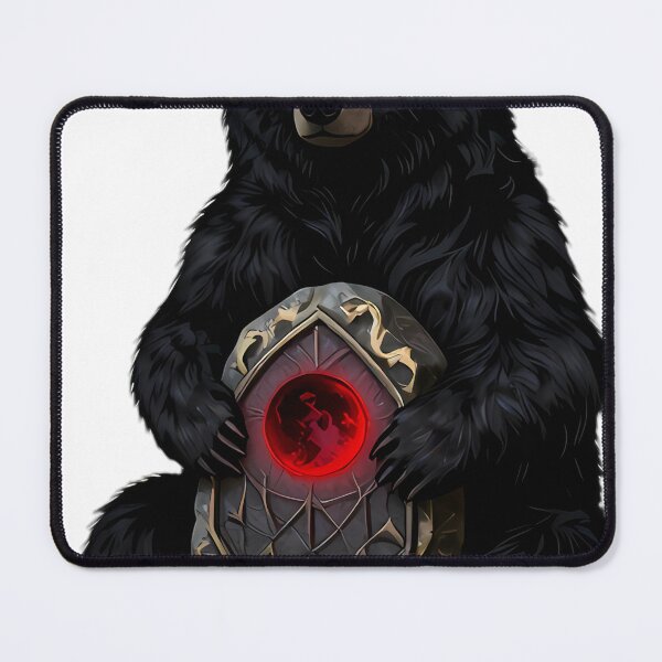 Item preview, Gothic Black Bear Blood Moon Runestone designed and sold by IllumeInk.