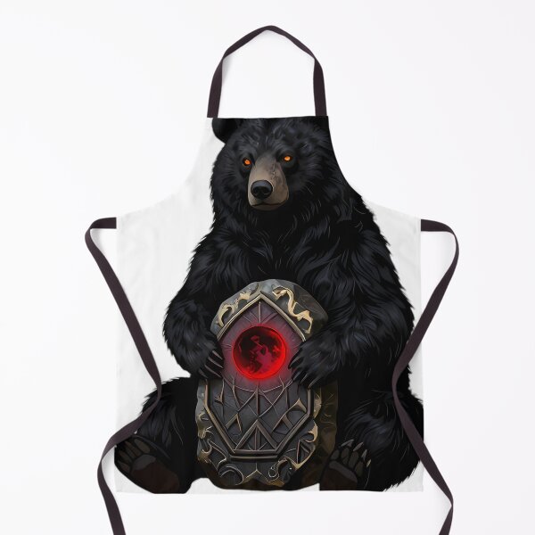 Item preview, Gothic Black Bear Blood Moon Runestone designed and sold by IllumeInk.