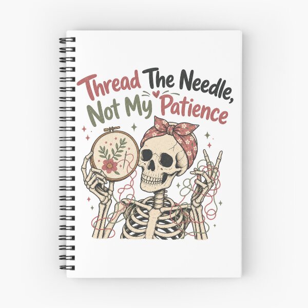 Item preview, Thread The Needle Not My Patience Shirt, Comfort Colors® Skeleton Embroidery Tee, Funny Halloween Craft Hobby Graphic designed and sold by TshirtsLabs.