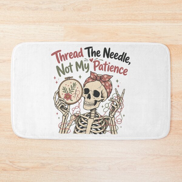 Item preview, Thread The Needle Not My Patience Shirt, Comfort Colors® Skeleton Embroidery Tee, Funny Halloween Craft Hobby Graphic designed and sold by TshirtsLabs.