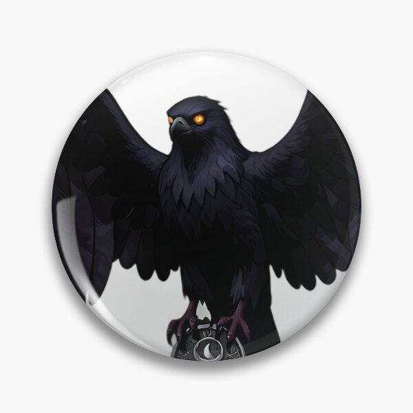 Item preview, Gothic Shadow Falcon Triple Moon Talisman designed and sold by IllumeInk.