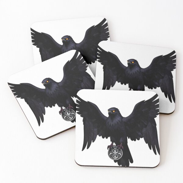 Item preview, Gothic Shadow Falcon Triple Moon Talisman designed and sold by IllumeInk.