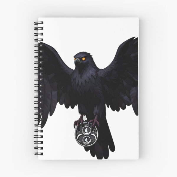 Item preview, Gothic Shadow Falcon Triple Moon Talisman designed and sold by IllumeInk.