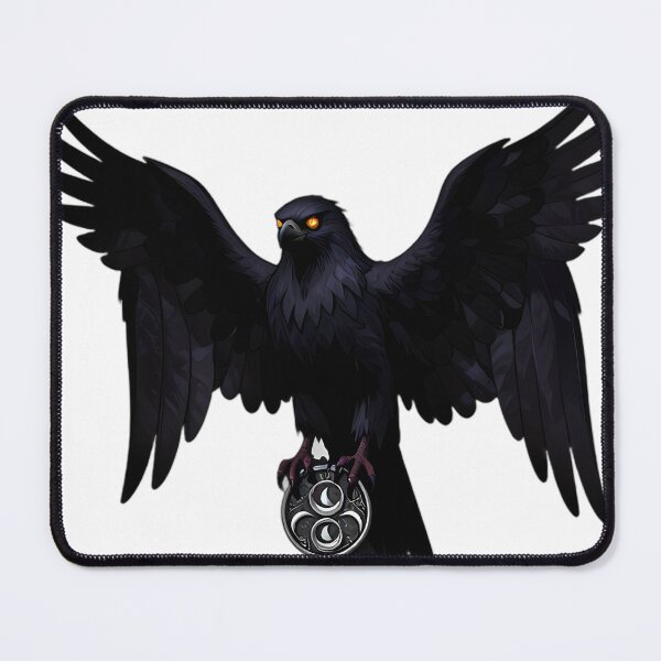 Item preview, Gothic Shadow Falcon Triple Moon Talisman designed and sold by IllumeInk.