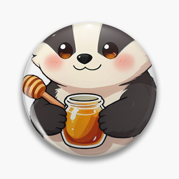 Item preview, Cute Baby Badger with Pumpkin Spice Syrup Jar designed and sold by pumsquare.