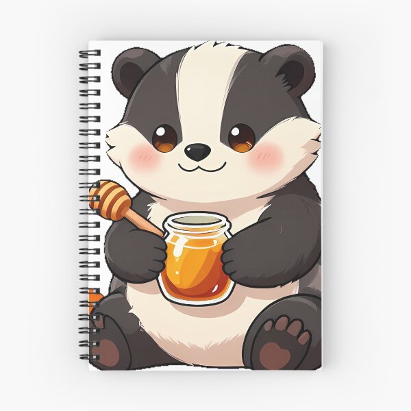 Item preview, Cute Baby Badger with Pumpkin Spice Syrup Jar designed and sold by pumsquare.