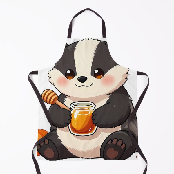 Item preview, Cute Baby Badger with Pumpkin Spice Syrup Jar designed and sold by pumsquare.