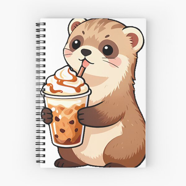 Item preview, Cute Ferret with Tall Pumpkin Spice Frappe designed and sold by pumsquare.