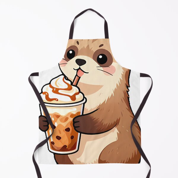 Item preview, Cute Ferret with Tall Pumpkin Spice Frappe designed and sold by pumsquare.