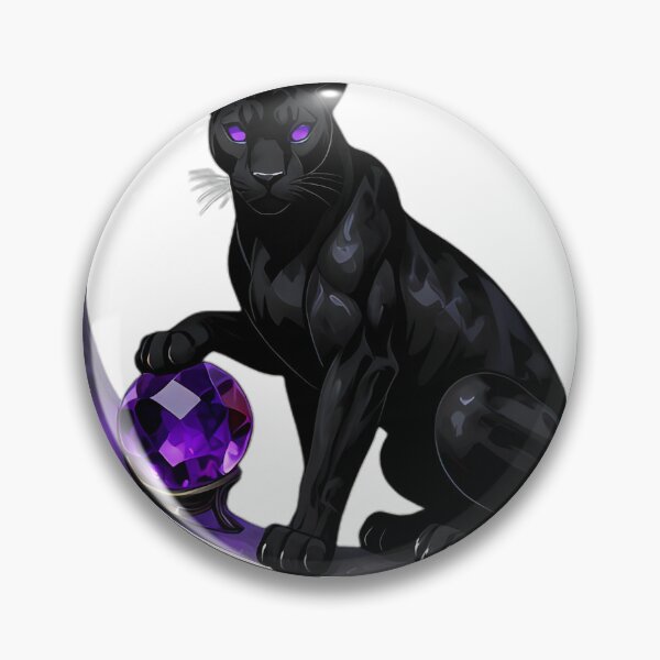 Item preview, Gothic Black Panther Amethyst Moon Orb designed and sold by IllumeInk.