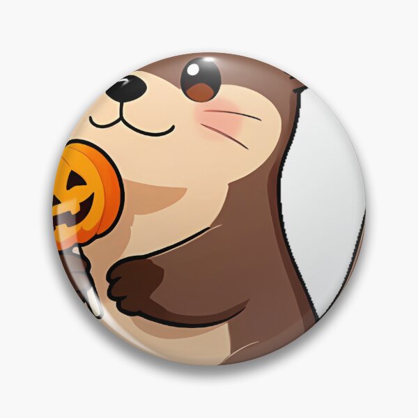 Item preview, Cute River Otter Pup with Pumpkin Spice Cake Pop designed and sold by pumsquare.