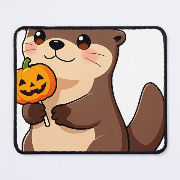 Item preview, Cute River Otter Pup with Pumpkin Spice Cake Pop designed and sold by pumsquare.