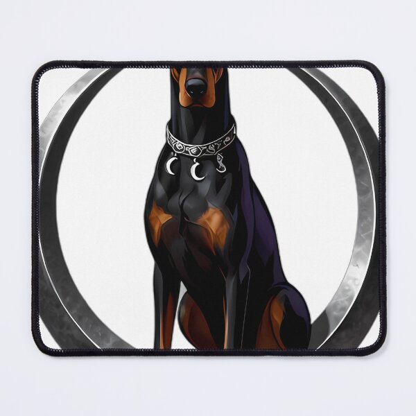 Item preview, Gothic Obsidian Doberman Blood Moon Collar designed and sold by IllumeInk.