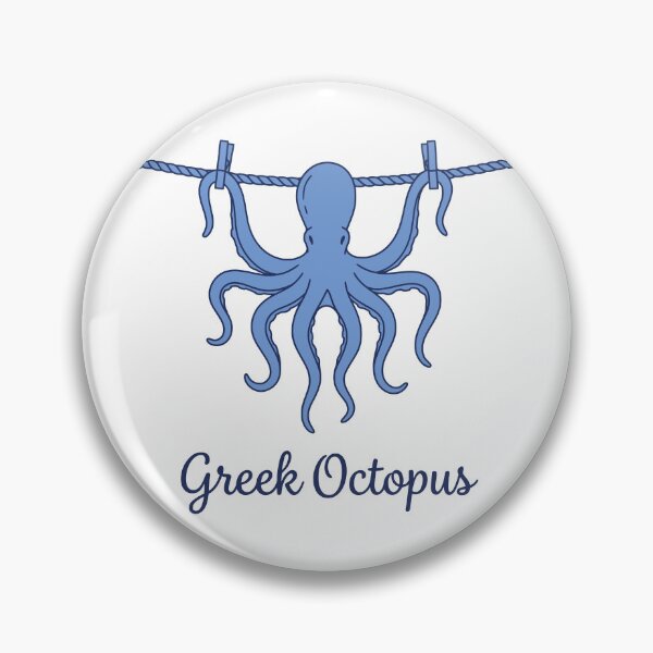 Item preview, Traditional Greek Octopus Blue Mediterranean Art designed and sold by MavtM.