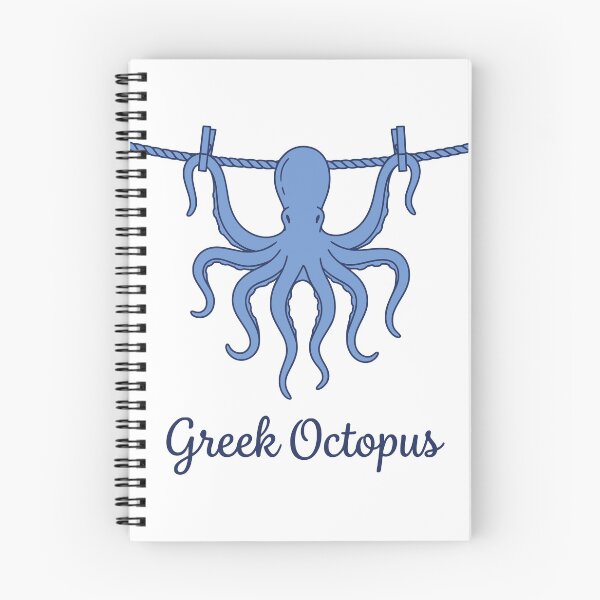 Item preview, Traditional Greek Octopus Blue Mediterranean Art designed and sold by MavtM.