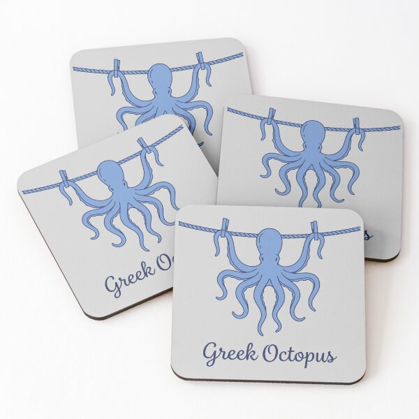 Item preview, Traditional Greek Octopus Blue Mediterranean Art designed and sold by MavtM.