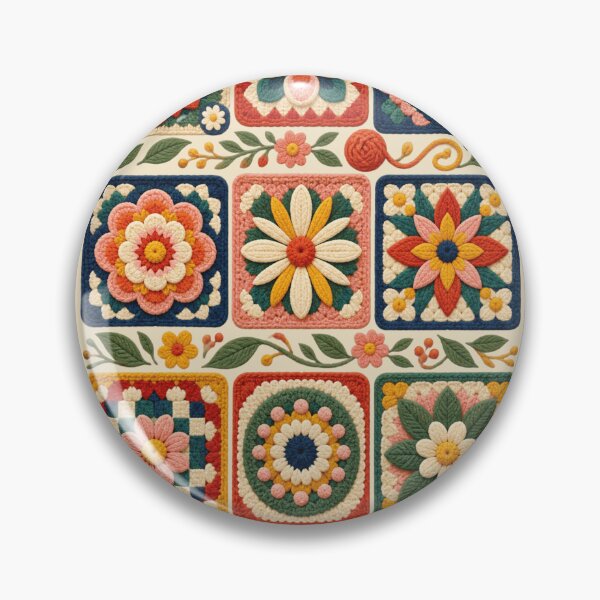 Item preview, Crochet Wall Art – Granny Square Craft Room Decor for Crochet Lovers designed and sold by astersgraphics.