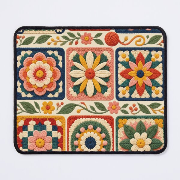 Item preview, Crochet Wall Art – Granny Square Craft Room Decor for Crochet Lovers designed and sold by astersgraphics.