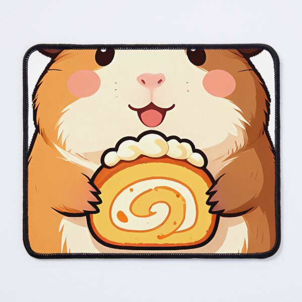 Item preview, Cute Guinea Pig with Pumpkin Spice Roll Cake designed and sold by pumsquare.