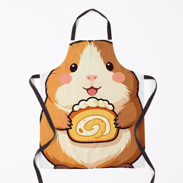 Item preview, Cute Guinea Pig with Pumpkin Spice Roll Cake designed and sold by pumsquare.