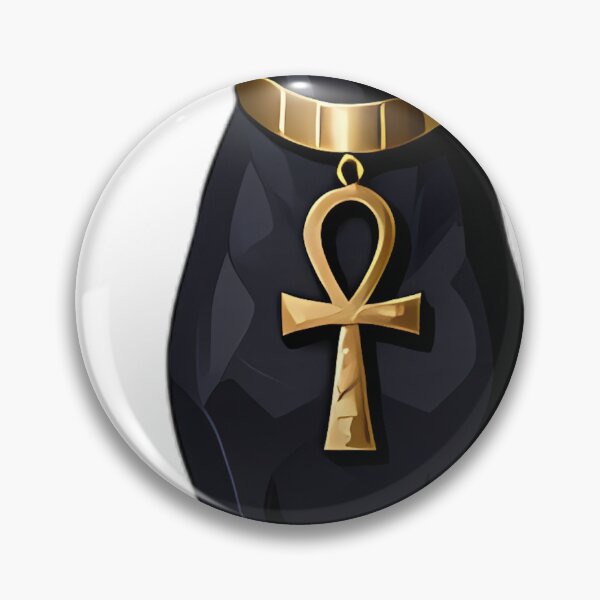 Item preview, Gothic Anubis Jackal Blood Moon Ankh designed and sold by IllumeInk.