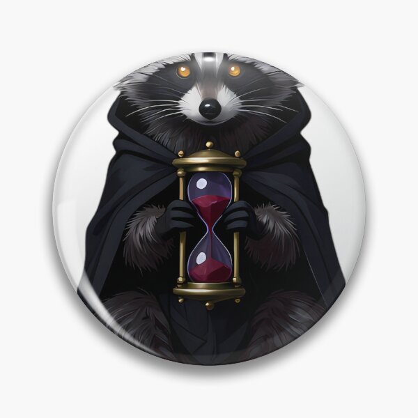 Item preview, Gothic Shadow Raccoon Blood Moon Hourglass designed and sold by IllumeInk.