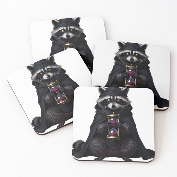 Item preview, Gothic Shadow Raccoon Blood Moon Hourglass designed and sold by IllumeInk.